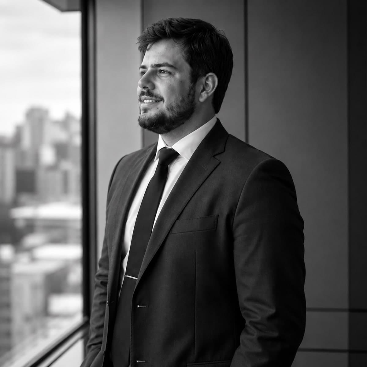 Retrato de Luís Carlos Gracini Júnior, advogado criminalista responsável pelo escritório Gracini Advogados